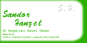 sandor hanzel business card